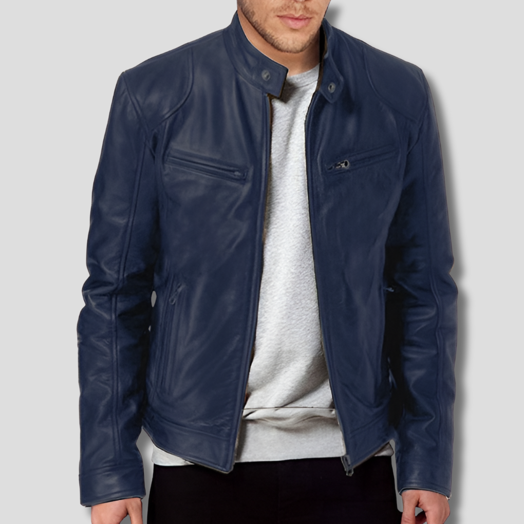 Chaqueta de cuero para hombre – Elegante