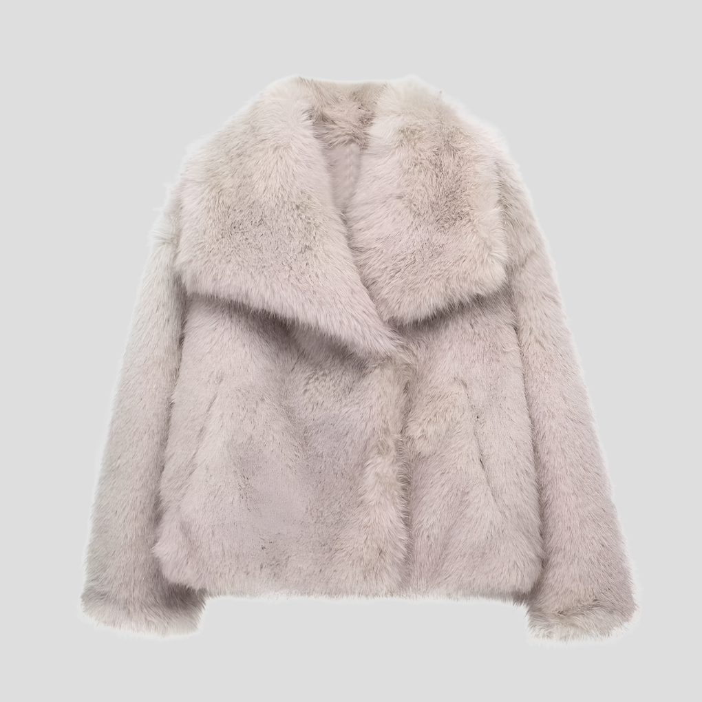 Chaqueta de piel sintética para mujer