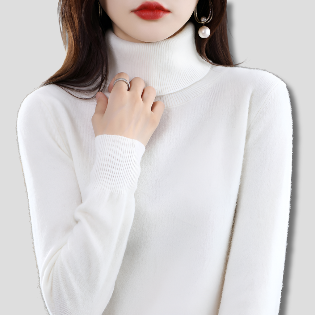 Suéter de cuello alto para mujer