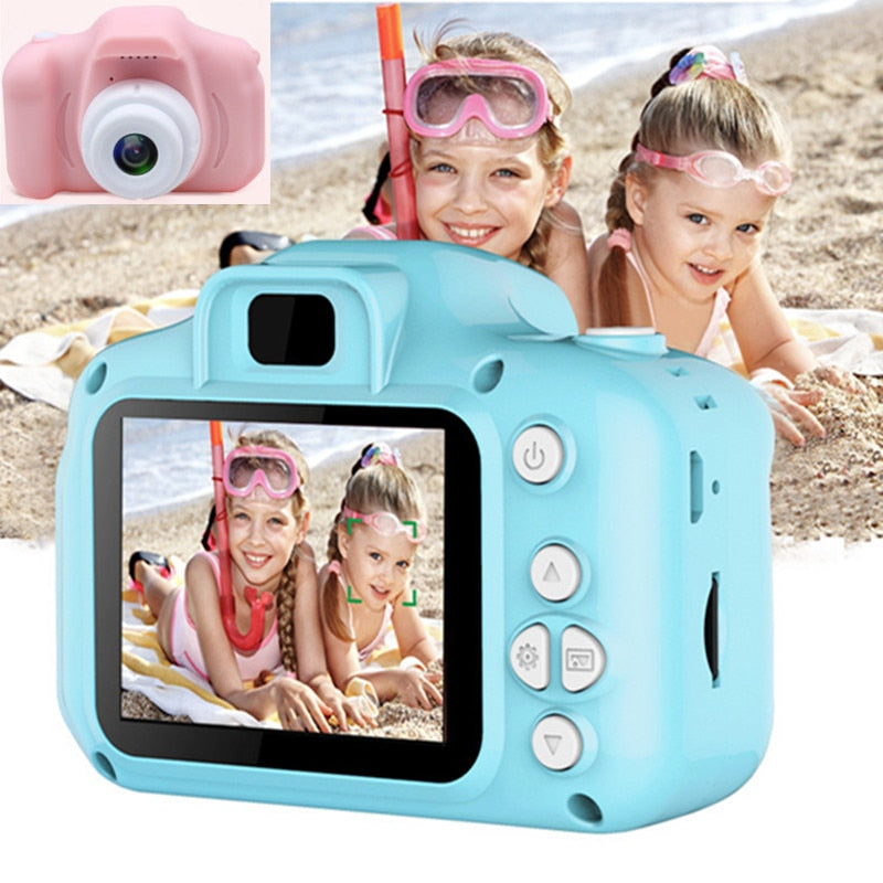 Mini cámara digital HD con funda protectora para niños