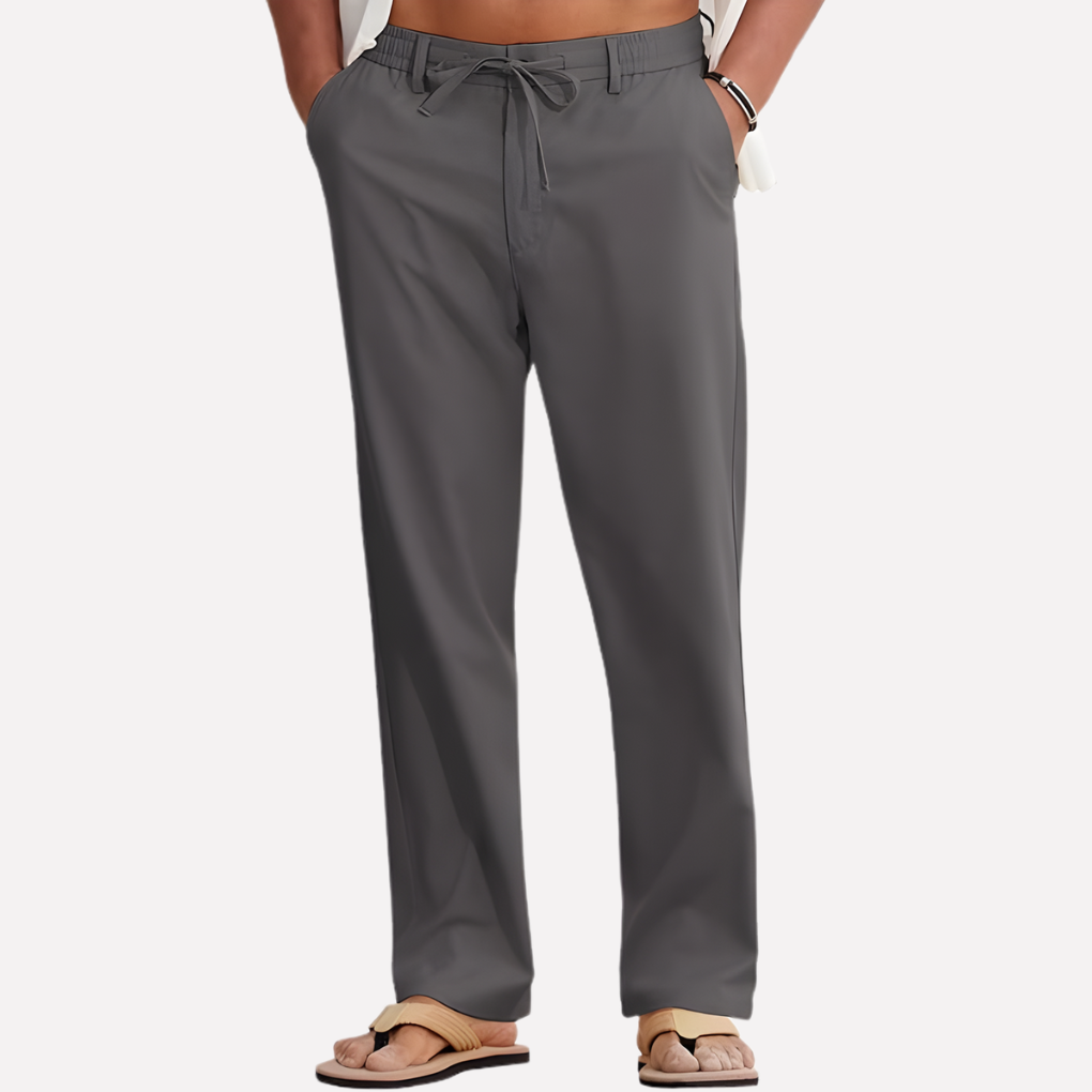 Pantalones de Algodón y Lino para Hombre