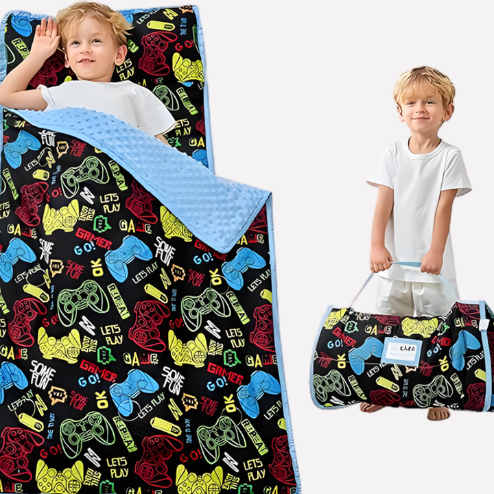 Esterilla de Siesta para Niños Pequeños con Almohada y Manta