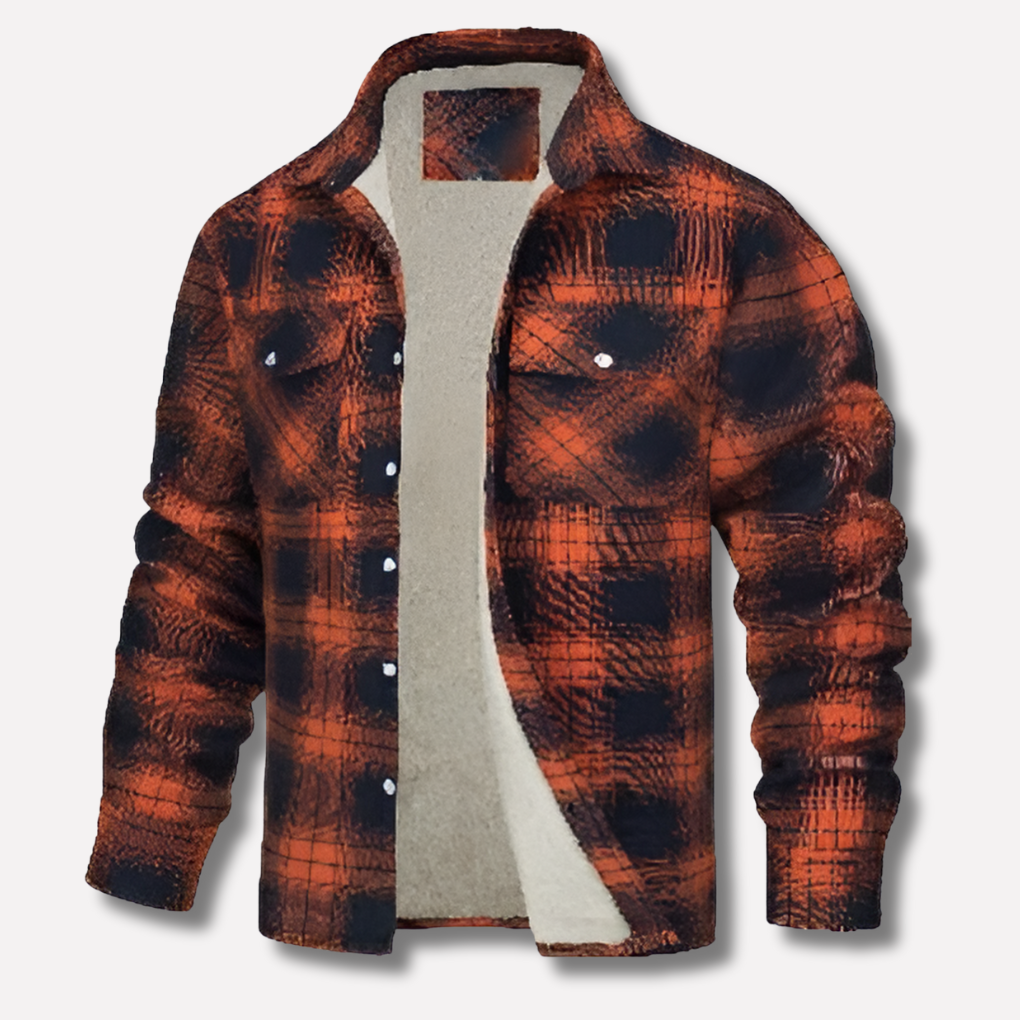 Camisa de Lumberjack de Flanela a Cuadros de Algodón