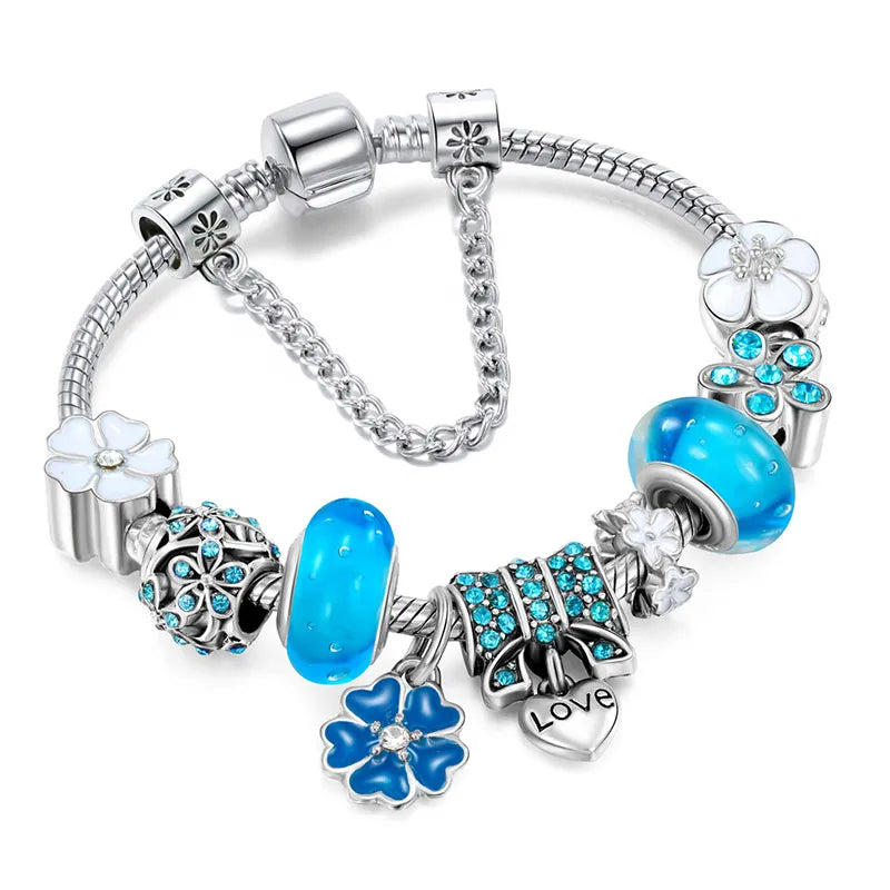 Pulsera de charms única de aleación galvanizada «Love»