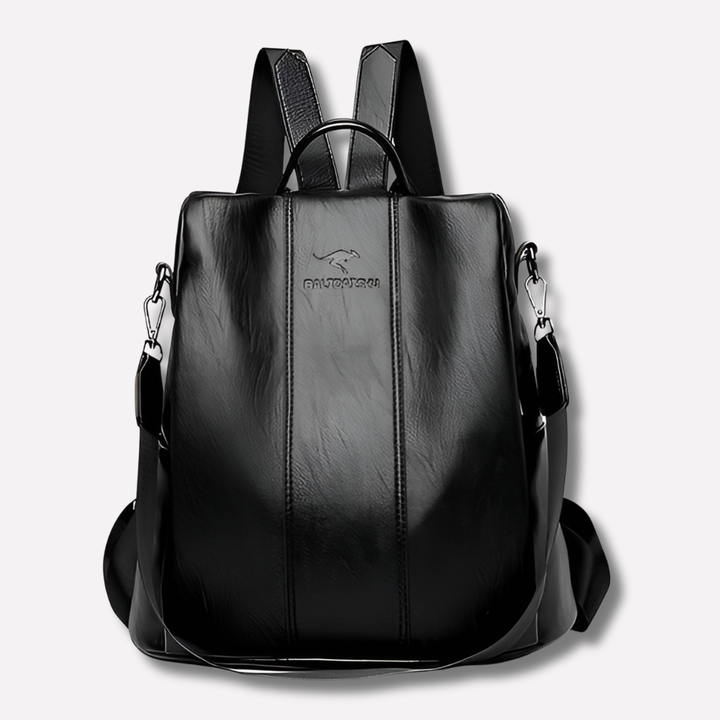 mochila de cuero antirrobo para mujer