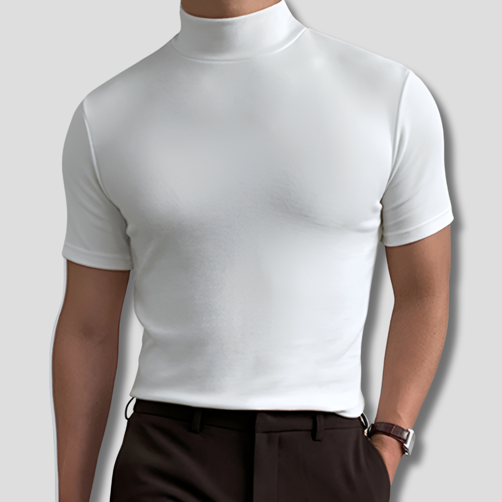 Camiseta de cuello alto para hombre