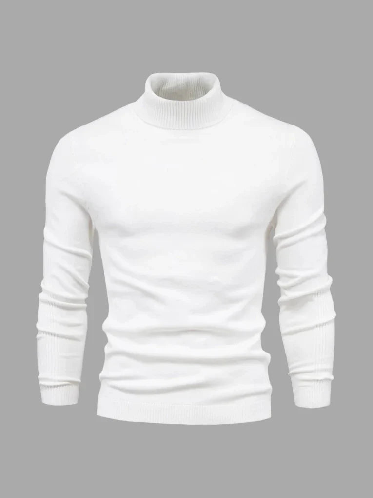 Suéter de Cuello Alto para Hombres – Lavable y Versátil