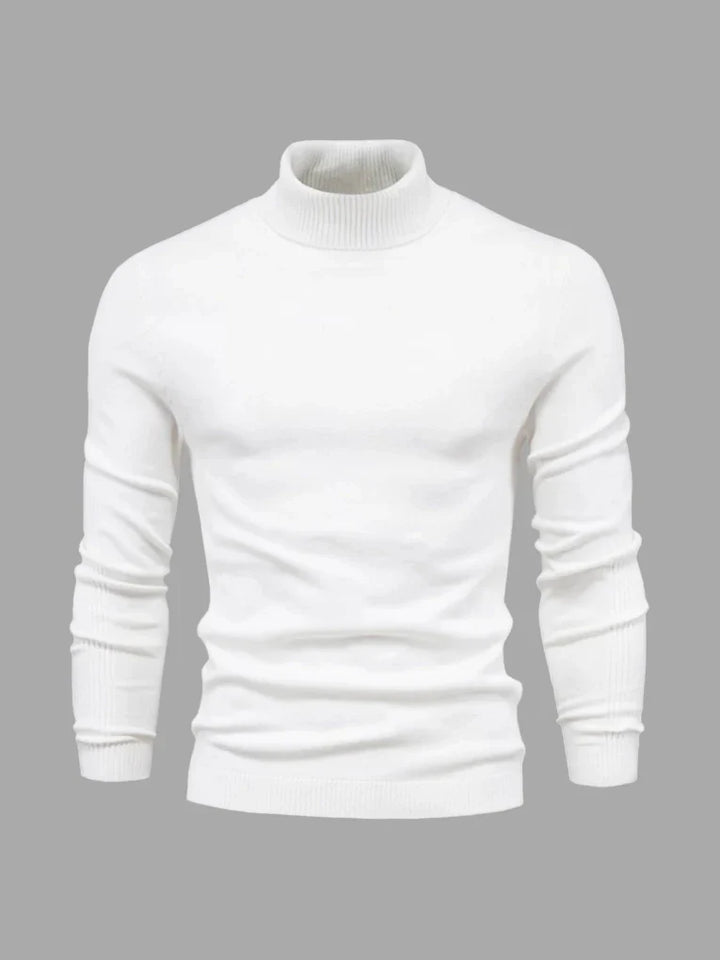 Suéter de Cuello Alto para Hombres – Lavable y Versátil