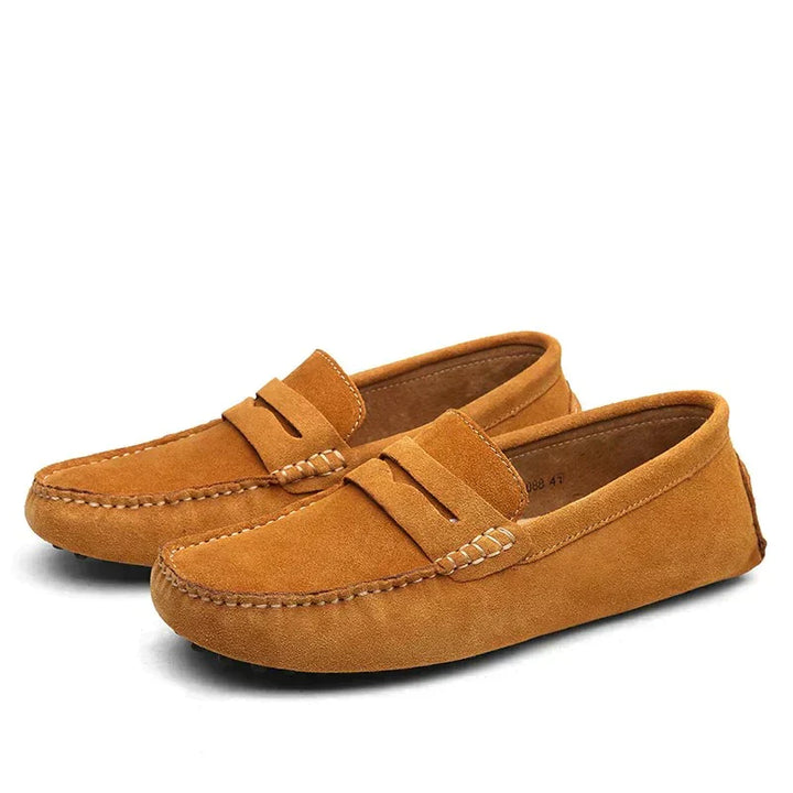 Mocasines de ante de estilo italiano para hombre