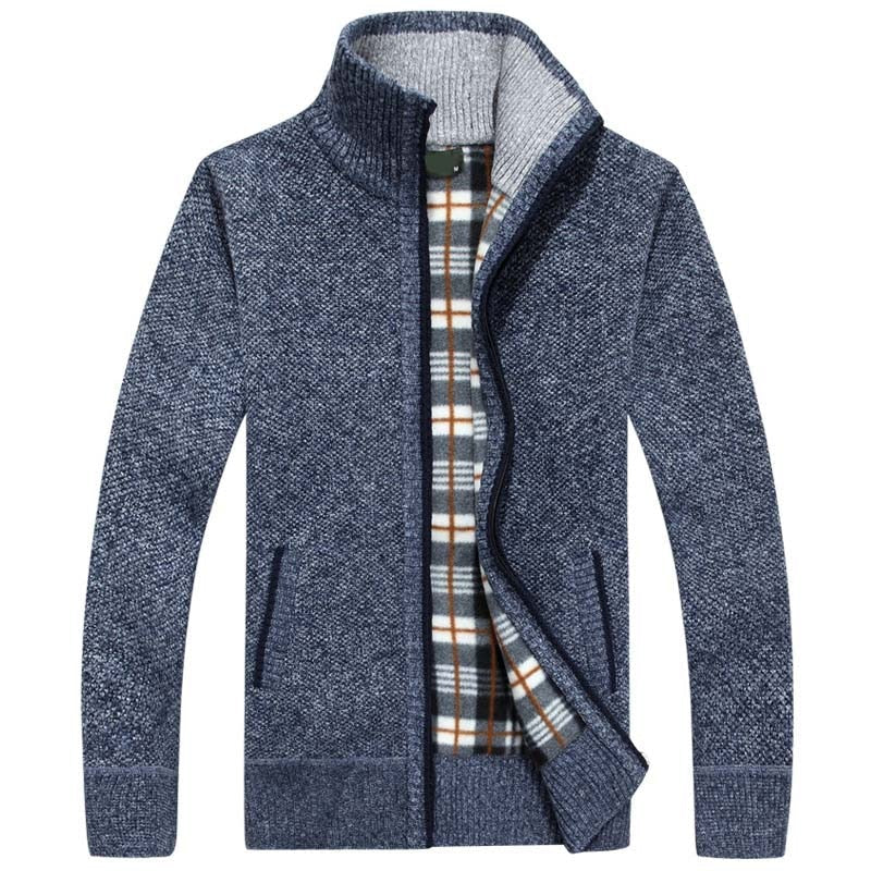 Jersey de punto para hombre con cremallera, que aúna calidez y estilo