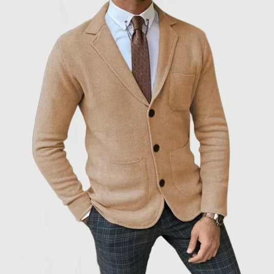 Blazer de punto para hombre