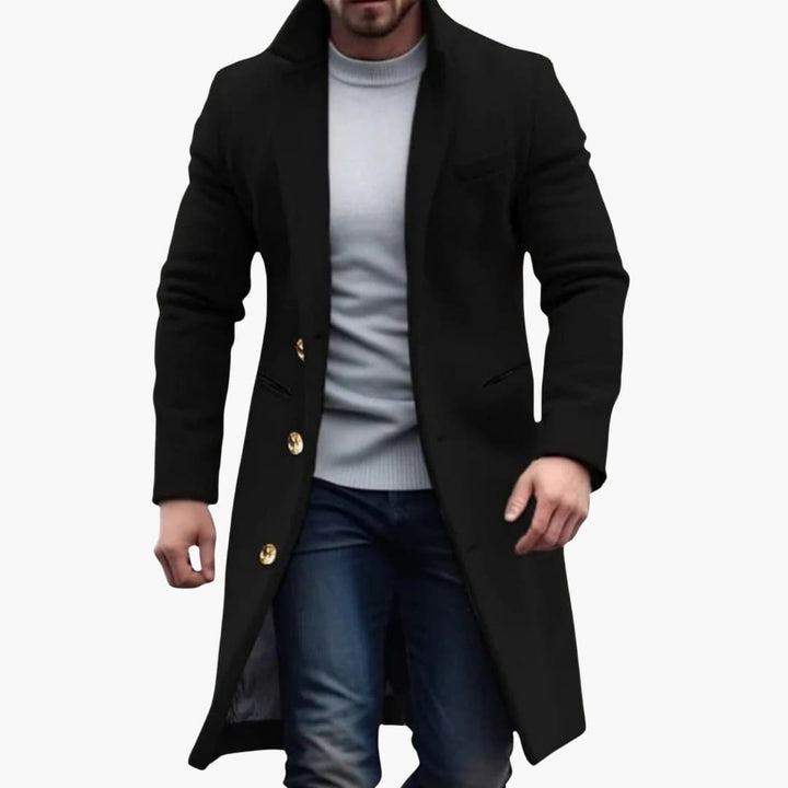 Abrigo Largo de Hombre – Estilo Botonera