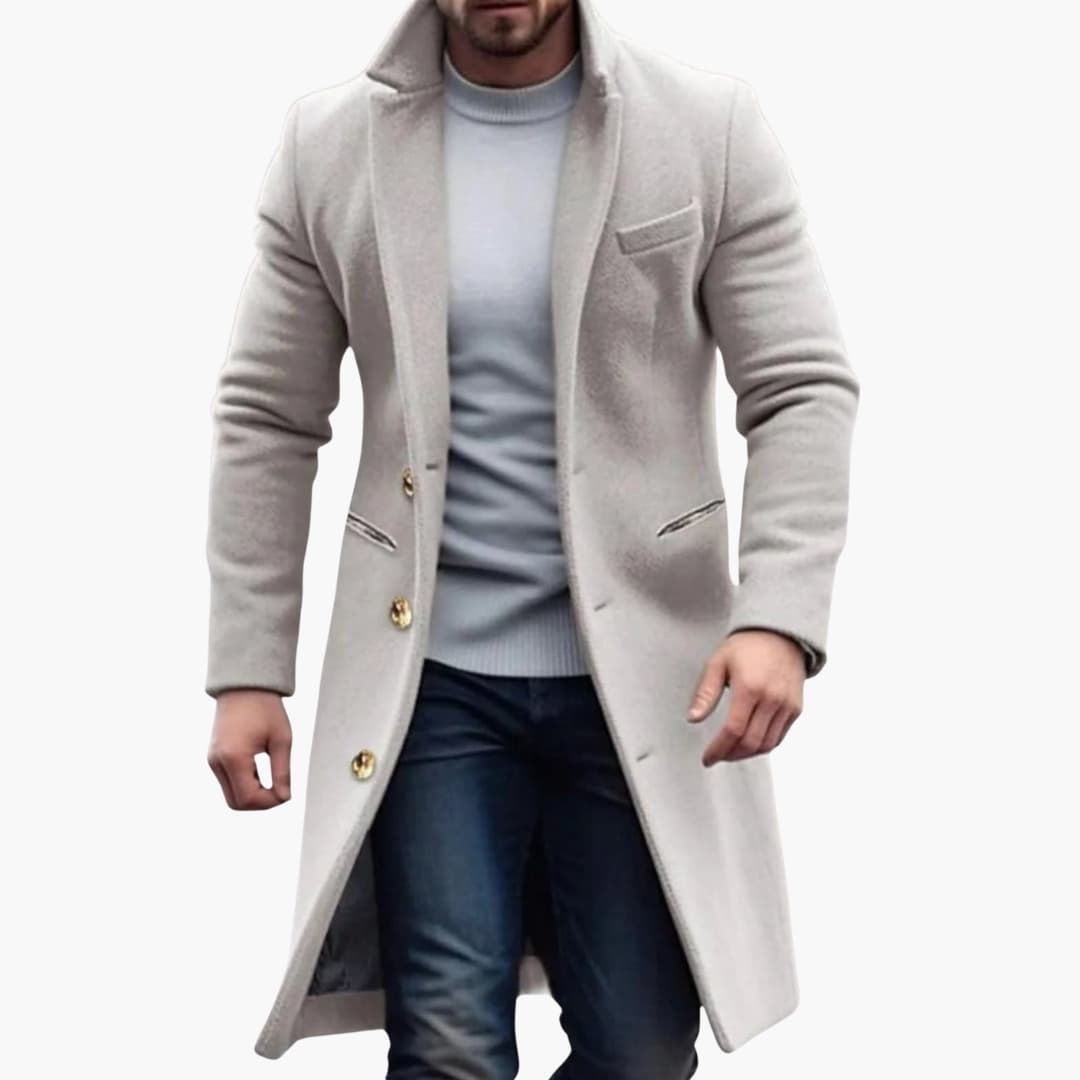 Abrigo Largo de Hombre – Estilo Botonera