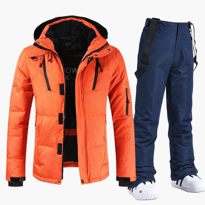 Conjunto de Esquí para Hombres – Chaqueta con Capucha y Pantalones