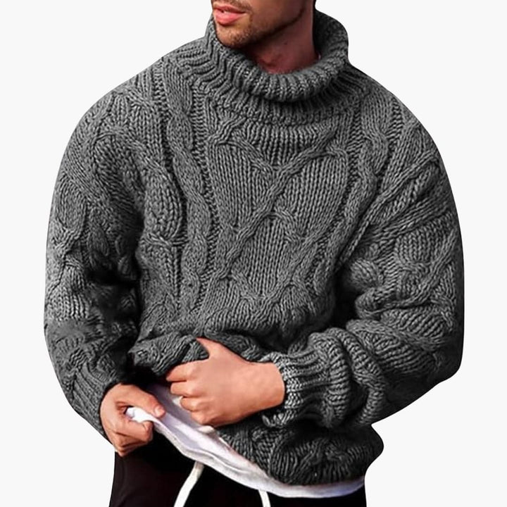 Suéter de Cuello Alto para Hombre – Pullover de Punto Clásico