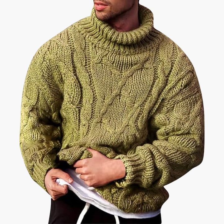 Suéter de Cuello Alto para Hombre – Pullover de Punto Clásico