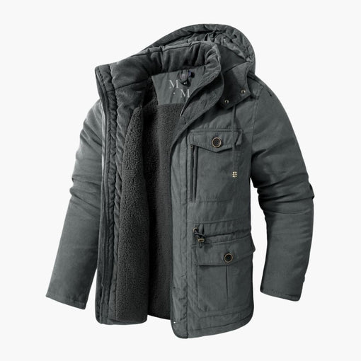 Chaqueta de Invierno para Hombres – Capa Externa con Capucha