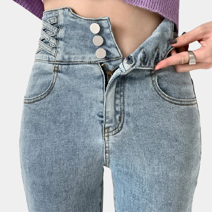 Vaqueros de cintura alta para mujer