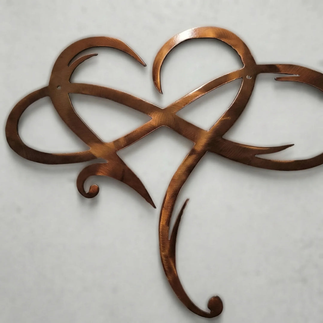 Infinvora - Escultura de pared metálica Corazón Infinito