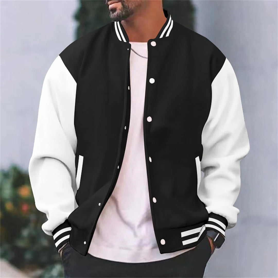 Chaqueta de béisbol informal de hombre para otoño