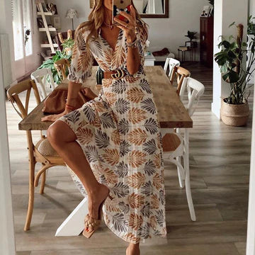 Vestido largo boho con vuelo