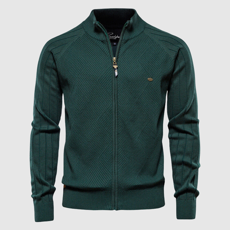 Cárdigan con cremallera completa para hombre