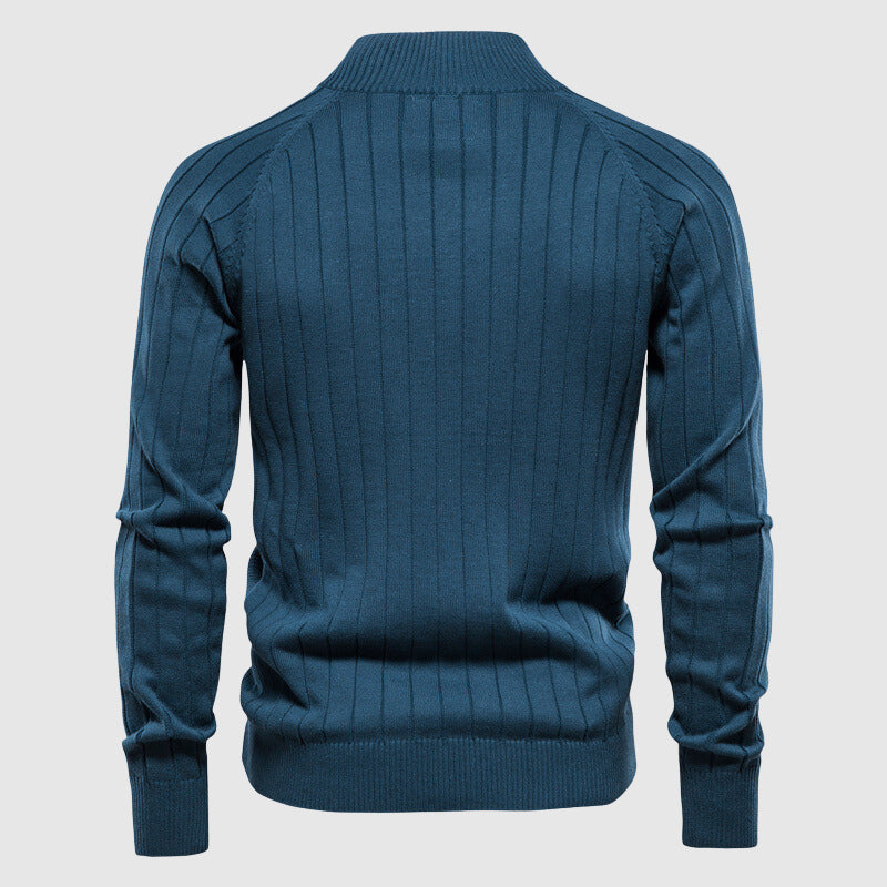 Cárdigan con cremallera completa para hombre