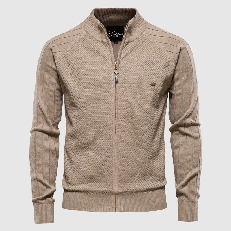 Cárdigan con cremallera completa para hombre
