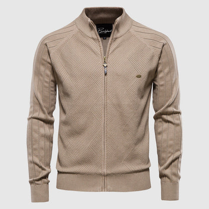 Cárdigan con cremallera completa para hombre