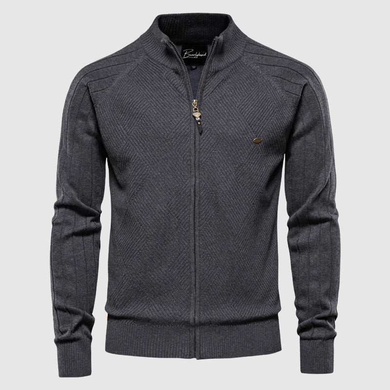 Cárdigan con cremallera completa para hombre