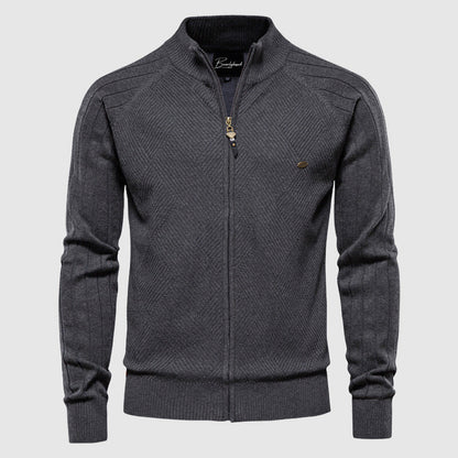 Cárdigan con cremallera completa para hombre