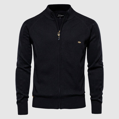 Cárdigan con cremallera completa para hombre
