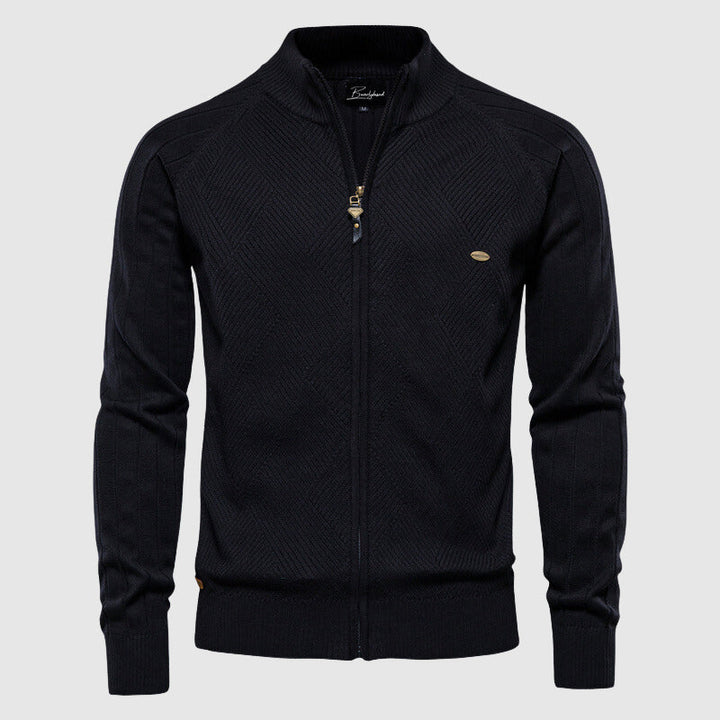 Cárdigan con cremallera completa para hombre