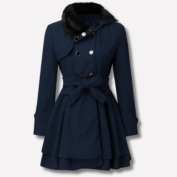 Abrigo de Invierno para Mujeres con Botones y Cinturón