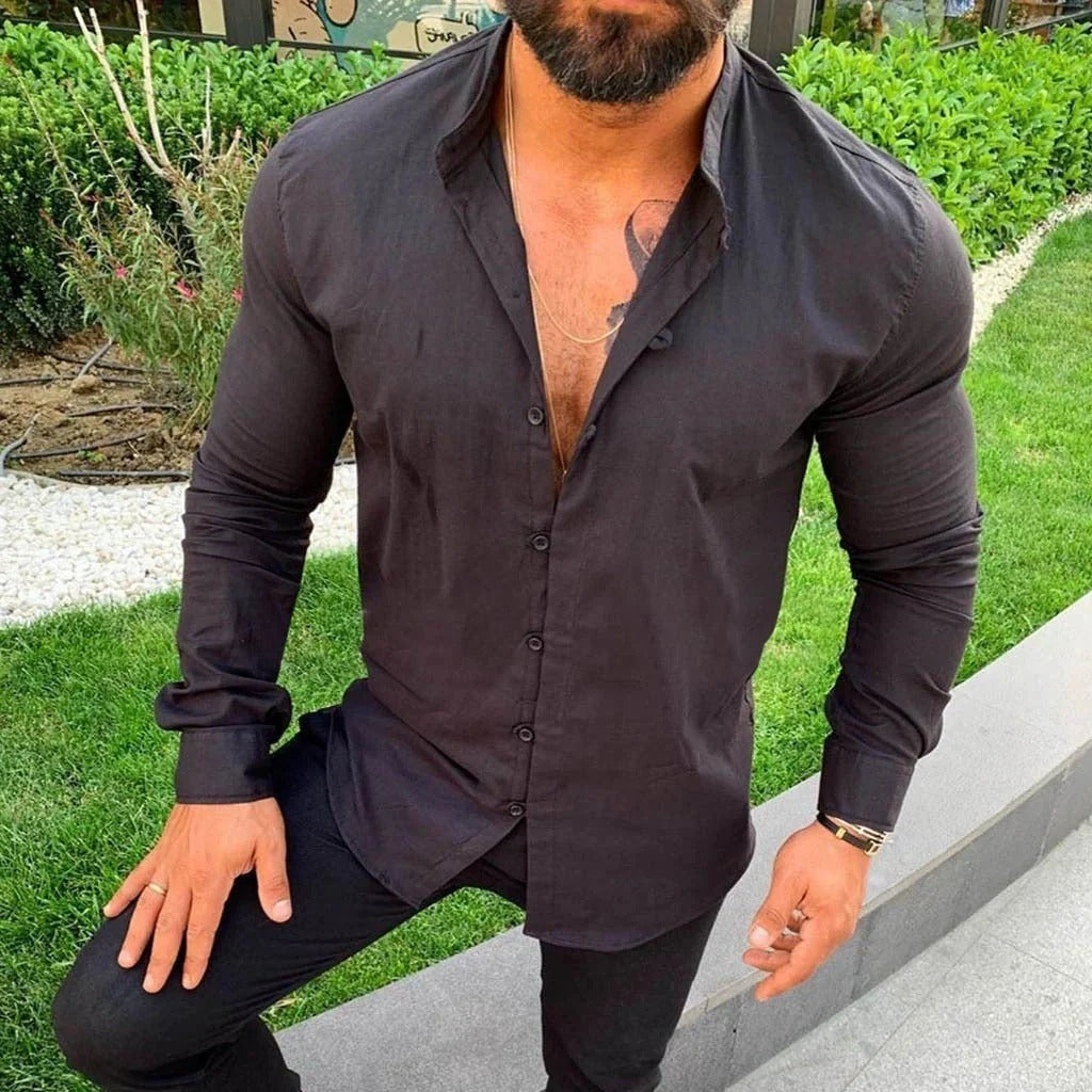 Camisa de Lino Lisa para Hombre: Frescura y Estilo Atemporal para el Verano