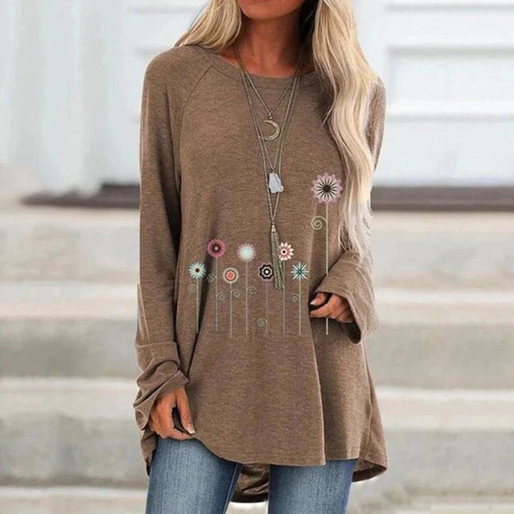 Sudadera con Bordado Floral 3D Textura Suave para Mujeres