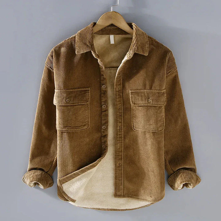 Camisa de pana: camisa de hombre cálida, vintage y casual