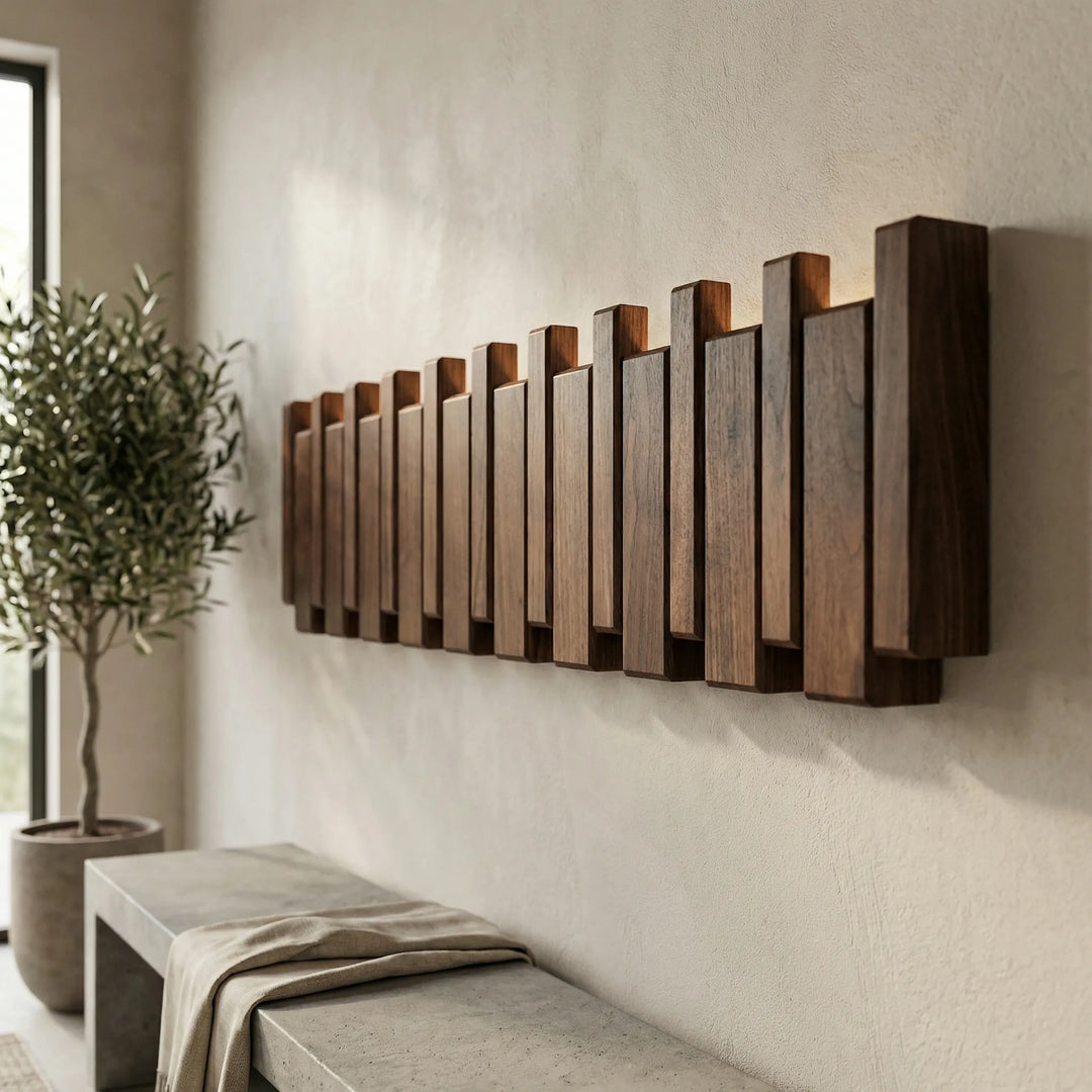Klavura - Perchero de pared inspirado en un piano
