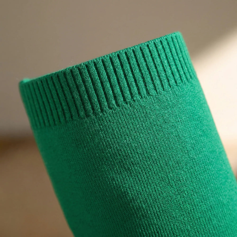 Kneelara - Bota elástica sin cordones hasta la rodilla