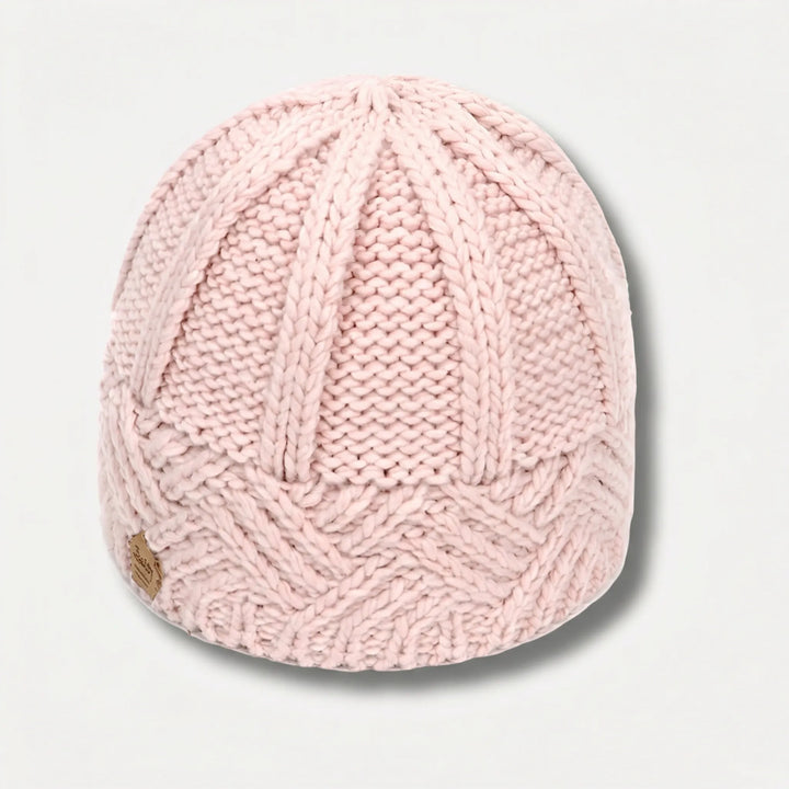 Knitova - Gorro de punto acanalado con puño doblado