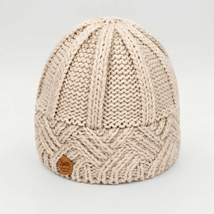 Knitova - Gorro de punto acanalado con puño doblado