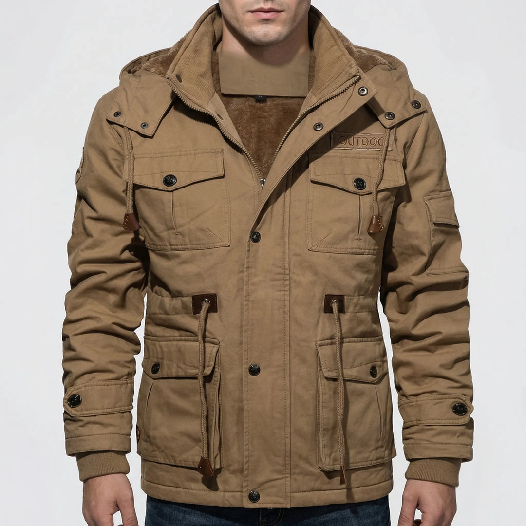 Koldveil - Chaqueta de invierno para hombre con forro polar