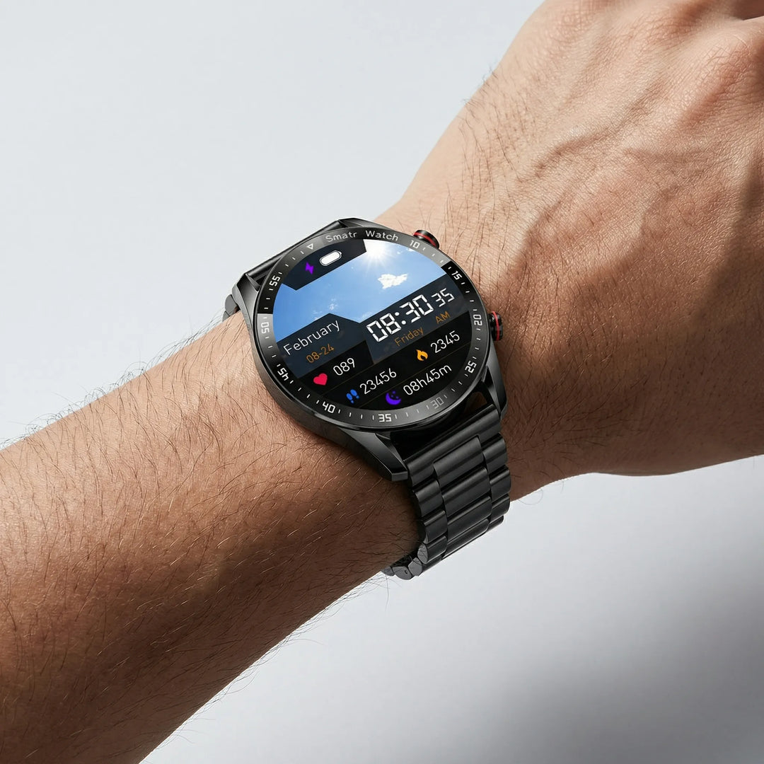 Kronova - Reloj inteligente con esfera redonda para el seguimiento de la salud