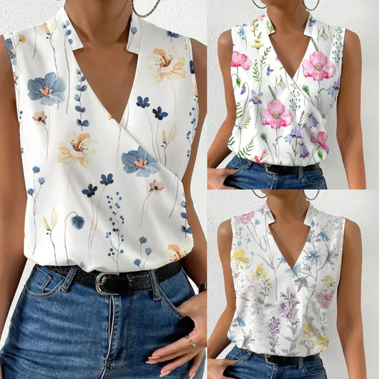 Top chic sin mangas para mujer