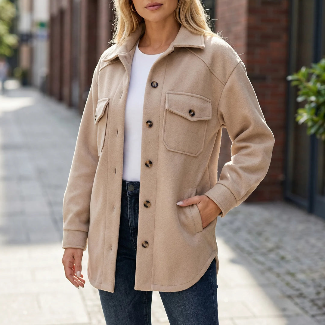 Laxelle - Chaqueta de mujer extragrande con hombros caídos