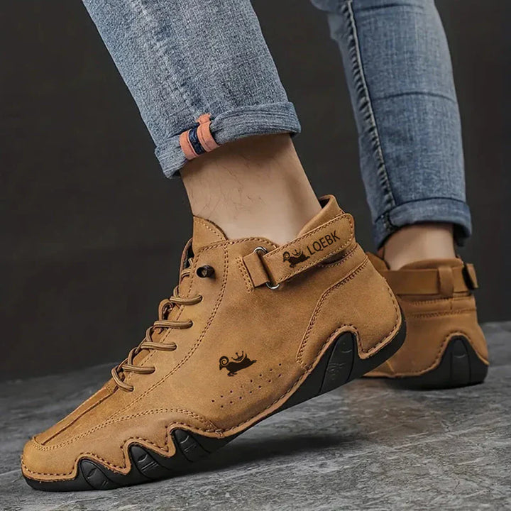 Cómodos zapatos ortopédicos de cuero para caminar