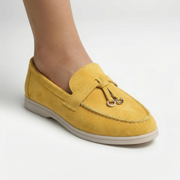 Loafly - Mocasín plano sin cordones para mujer