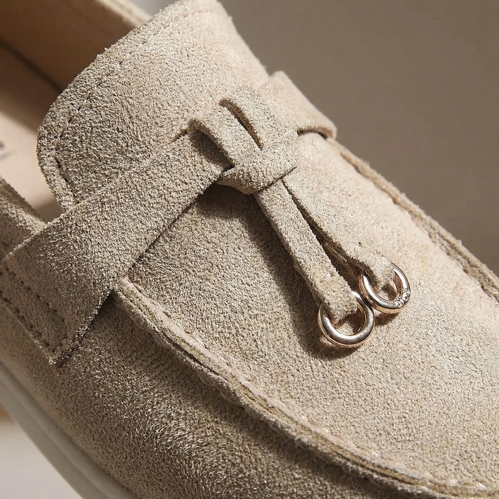 Loafly - Mocasín plano sin cordones para mujer
