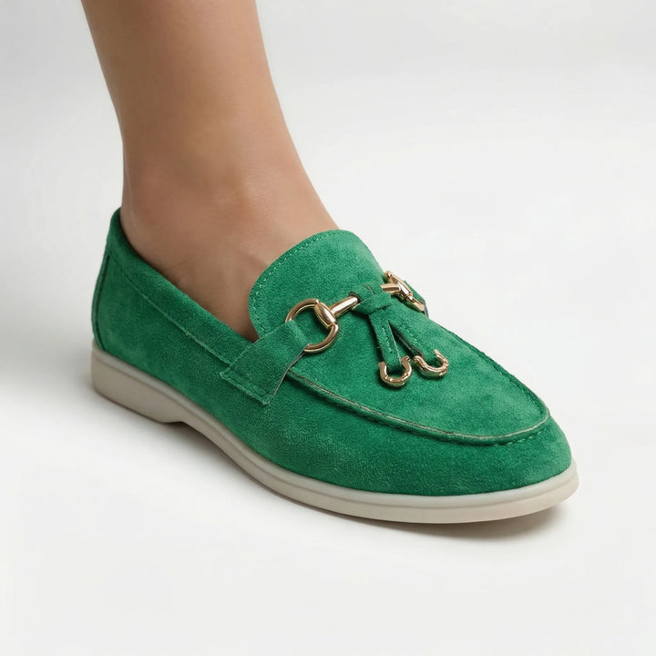 Loafly - Mocasín plano sin cordones para mujer