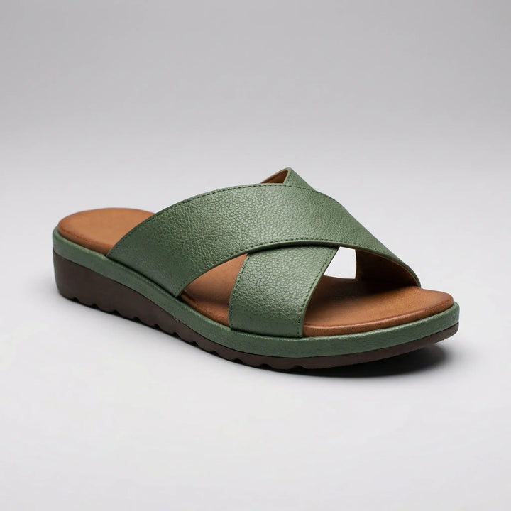 Lumastep - Sandalias de plataforma con tiras cruzadas